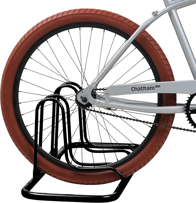 Retrospec Stash Rack 2, 4 & 5 Bike Floor Stand Bicycle Storage Organizer for Mountain Bike, Road Bike, Weather Resistant Fine Powder Steel Coating Fits Wheels up to 3" | for Mountain Bike, Road Bike, Weather Resistant, Fits Wheels up to 3"