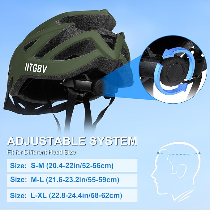 Adult Bike Helmet for Men/Women with Helmet Bag 2 Removable Moisture-Wicking Liners & Visors Lightweight Shockproof Adjustable Design CPSC 1203 & EN 1078 Safety Certified for Road/Commute/MTB