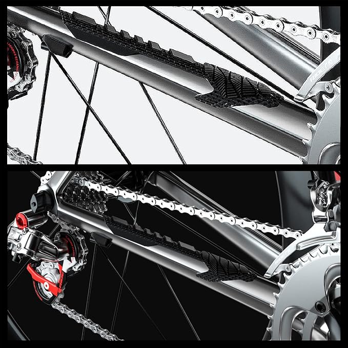 Chainstay Protector, Silicone MTB Bike Chain Guard Protector Bicycle Frame Protection Wrap for Mountain Bike Road Bicycle Frame