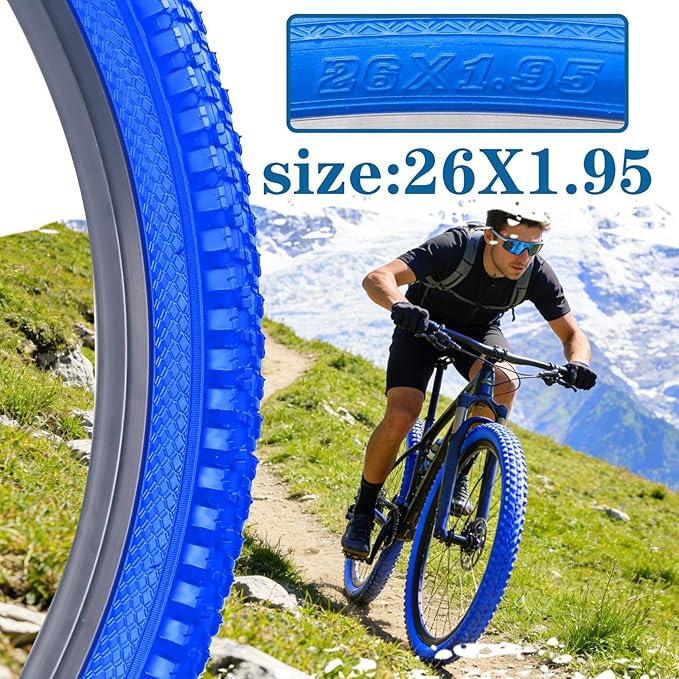 SIMEIQI Bike Tires 26x1.95 Inch Bike Tire for Mountain Foldable Replacement Bicycle Tire