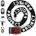 110db Bike Chain Lock with Alarm, 4ft Biycle Lock with Anti-Theft Alarm, Heavy Duty Anti Theft Security Cycling Chain Locks Suitable for Scooter, Bicycle, Motorcycle, Gate
