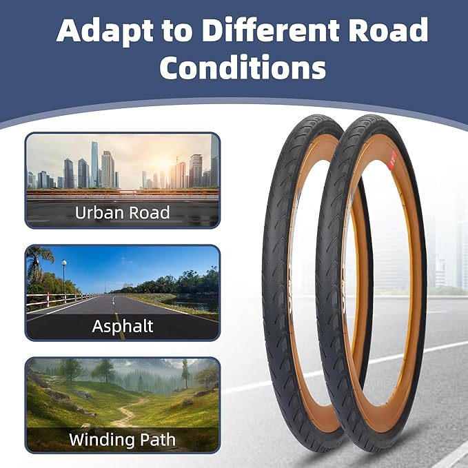 20 x 1 3/8(37-451) Kids BMX Bike Tires City Folding Bike Tires 20 inch Anti-Slip Foldable Replacement Tire Fits Most Kids Bikes,BMX Tires 20 inch,Black