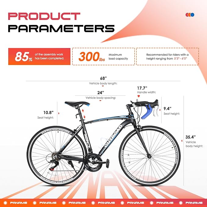 700C Wheel Road Commuter Bike, 14 Speed Shifter, Dual Disc Brakes Racing Bicycle with Light Aluminum Alloy Frame for Adult Men and Women