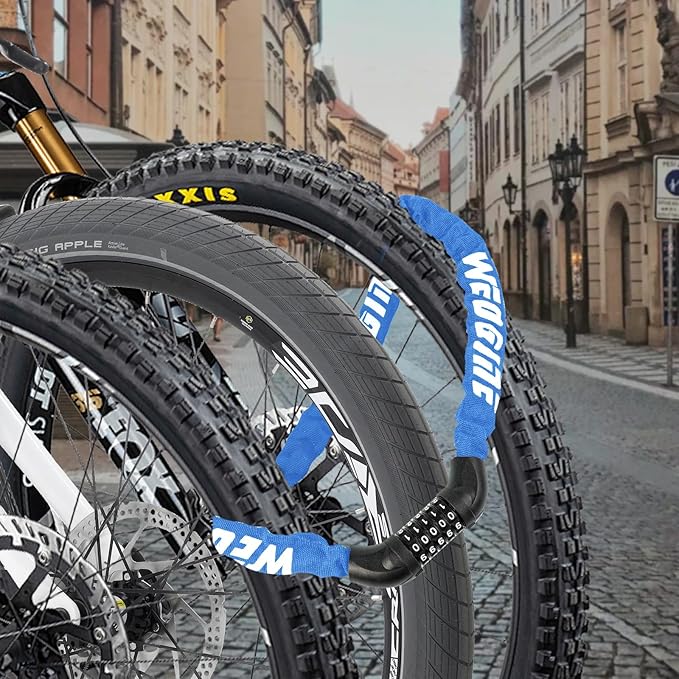 Bike Lock with Numbers and high Security Level, Bike Chain Lock, Bicycle Locks, 5 Digit Combination Lock for Bike, Bicycle, Scooter, Motorcycle, Door, Gate, Fence