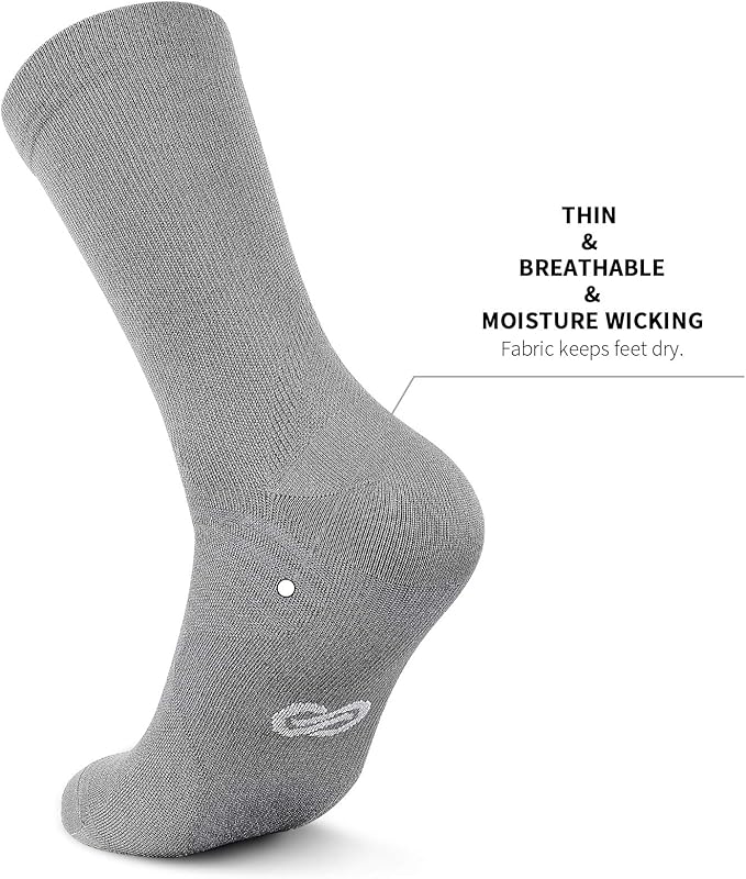PAPLUS Compression Athletic Crew Socks (6 Pairs) for Men & Women