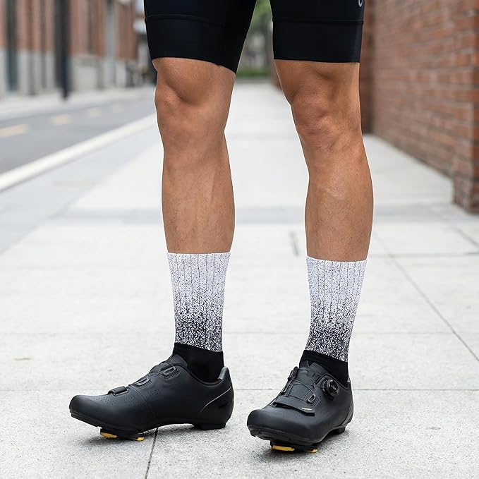 Cycling Socks for Men & Women - 3D Arch Support Compression Bike Socks | Moisture Wicking & Breathable