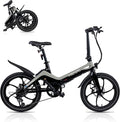 BLAUPUNKT FIENE 20 Inch Folding Electric Bike, Pedal and Throttle Assist, Foldable Step-Through Frame, UL Certified eBike for Adults, Orange/Black