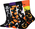 Cansok Men's 2/4 Packs Fun Crazy Novelty Dress Crew Socks