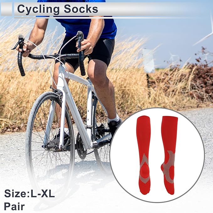 Cycling Socks Breathable Sweat-Absorbent Anti-Friction Outdoor Bike Socks Neutral and Universal 1 Pair