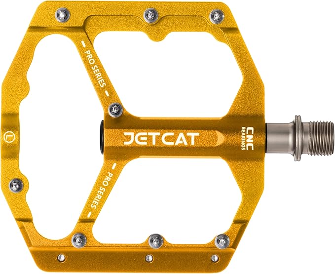 Mountain Bike Pedals Flat - MTB Pedals Flat, Bicycle Pedals, Road Bike Pedals, BMX Pedals, for BMX MTN Road Gravel EBike, Specialized Parts, Adults, Aluminum Metal Stamp 9/16"