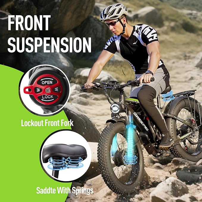 Peak 8000W Max Output Dual Motor Ebike Fast 47MPH 58V 36AH Battery Electric Bike for Adults 105 Miles Long Range 24 Inch Fat Tire Commuter Electric Bicycle for Men Women