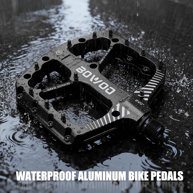 Bike Pedals 9/16" Lightweight Non-Slip Bicycle Platform Pedals - Fits Most Adult Bikes & Mountain Bikes &MTB, Road Bikes and Slip-Resistant Design