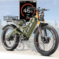 eAhora Romeo Pro 3/2 [2026] 46-50 Mph Electric Bike for Adults, Peak 5600W Dual Motor Ebike, 60V/52V 80Ah/70Ah 250 Miles Long Range E Bike, 26”*4.0 Fat Tire Air Full Suspension Off-Road E-Bike