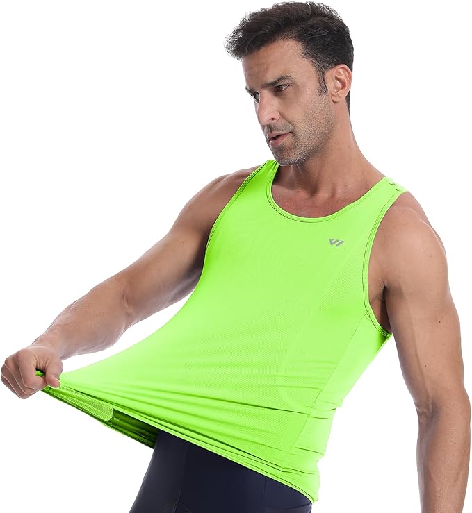 Lo.gas Sleeveless Cycling Jersey Men, Biking Base Layer Breathable and Lightweight with Back Pocket Sports Vest