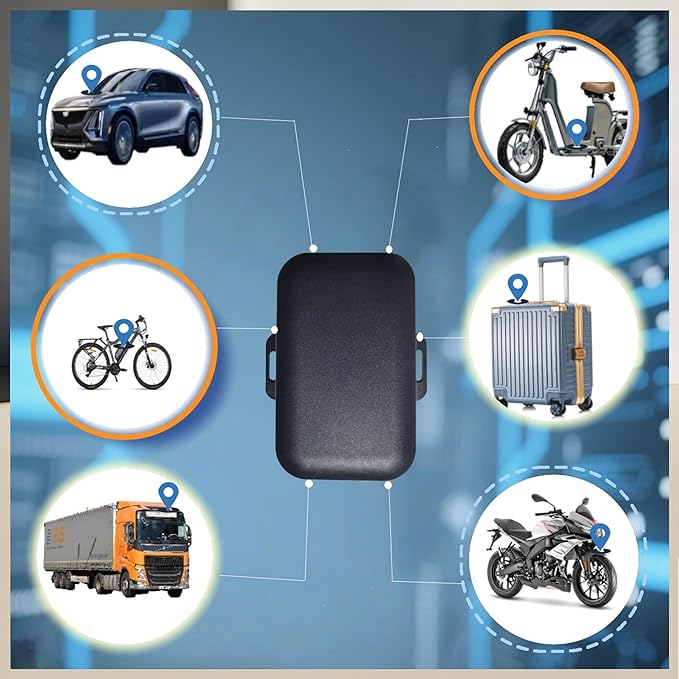 10 or 1 Year Long Life Battery GPS Tracker Item Finder, find car in Parking lot, no Subscription for Vehicles car ebike Truck Luggage School Bag Asset(10 Year, iPhone)