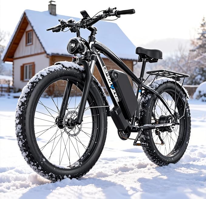 Ebike for Adults Electric, 52V 19.2Ah/32Ah, Peak 2000W/2500W E-Bike, 36/40MPH, 70 Miles/100Miles, Hydraulic Disc Brake, Off Road Snow Mountain E-Bike, 24"/26" Fat Tire Electric Bicycle UL2849 by SGS
