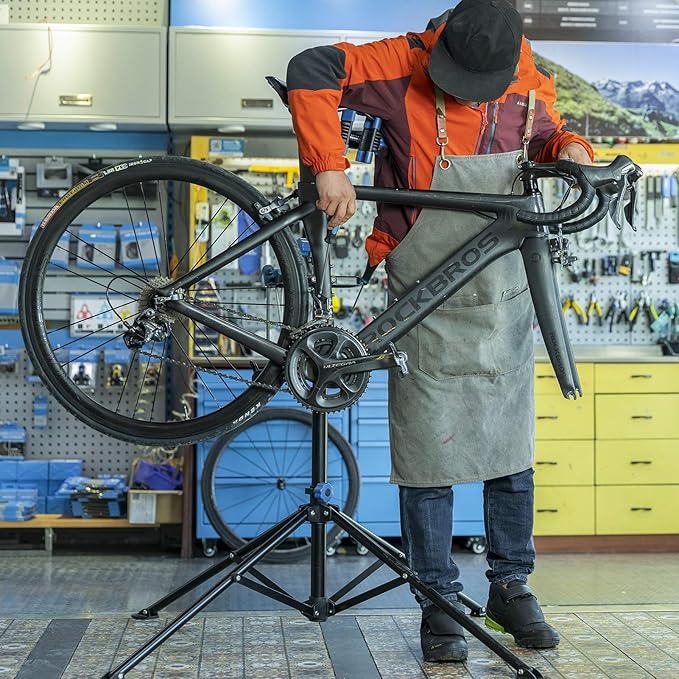 ROCKBROS Bike Repair Stand Bicycle Maintenance Rack Bike Stand for Maintenance Height Adjustable Foldable Bike Repair Mechanic Stand with Tool Tray for Mountain Road Bikes