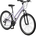 Schwinn Network 3.5 Hybrid Bike, 700c Mens and Womens Bike, 21-Speed Hybrid Bicycle, Aluminum Frame, Suspension Seat, Alloy Linear Pull Brakes, Adult Bicycle