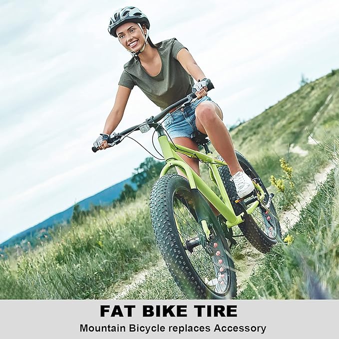 MOHEGIA Fat Bike Tire: 20x4.0/26x4.0 Inch Fat Tire,High-Performance and All-Terrain Folding Replacement MTB Bicycle Tire with Street or Trail Riding