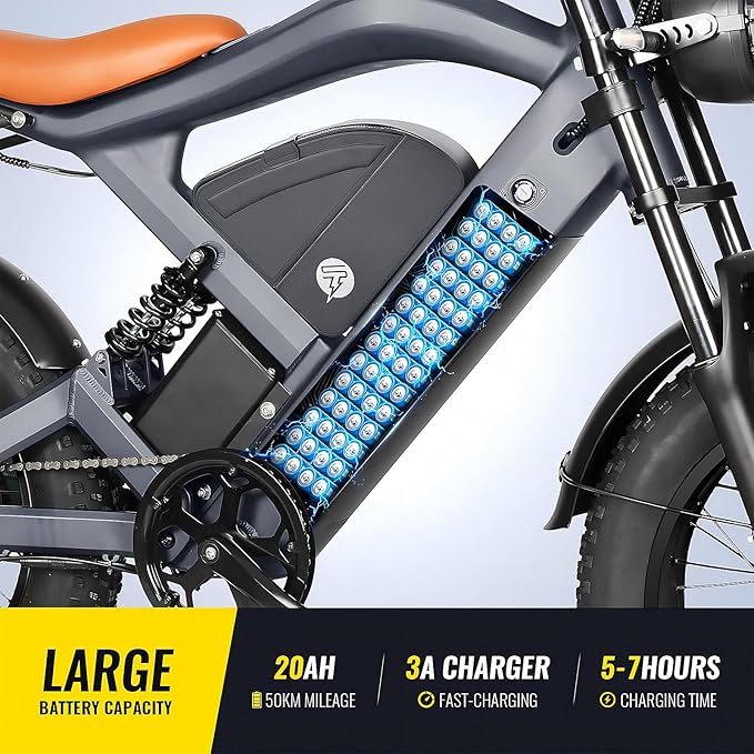 SMARTRAVEL Electric Bike 20"*4.0 Fat Tire for Adults | GPS and APP Control Ebike, 1200W Brushless Motor, 48V/20Ah, Removable, UL&GCC Certification Battery, 60Miles Range | 48V/20Ah, Removable, 30MPH