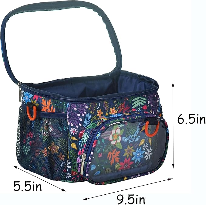 Kids Bike Basket,Durable Front Frame Bicycle & Scooter Basket Bag,Waterproof Fabric Bicycle Handlebar Bag for Boys, Girls, Toddlers with Shoulder Strap (Flower)