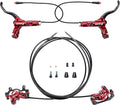 BUCKLOS Zoom HB876E 2-PIN 4 Pistons E-Bike Electric Power Off Hydraulic Disc Brake Set,Left Front 1100mm Right Rear 1850mm Aluminum Alloy Lever with Caliper is/PM Adapter for ebike/MTB Mountain Bike…