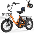 T300 Adults Electric Trike Bike, 1200W Peak Motor & 624Wh Removable Battery,18x3.0 Fat Tire Foldable 3-Wheel E-Bike with Step-Thru Design, Up to 65 Miles, Gift for Parents