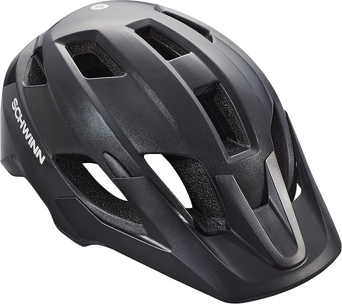 Schwinn Yahara ERT Bike Helmet for Adult Youth Men Women Ages 8 and Up, Can Fit Head Circumference 54-62 cm, with 14 Vents, Removable Visor, and Adjustable Locking Strap
