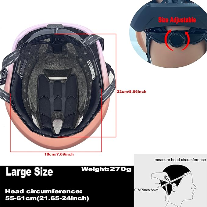 Adult Road Bike Helmet for Men Women, Lightweight Mountain Road Bicycle Cycling Helmet Adjustable for Mens