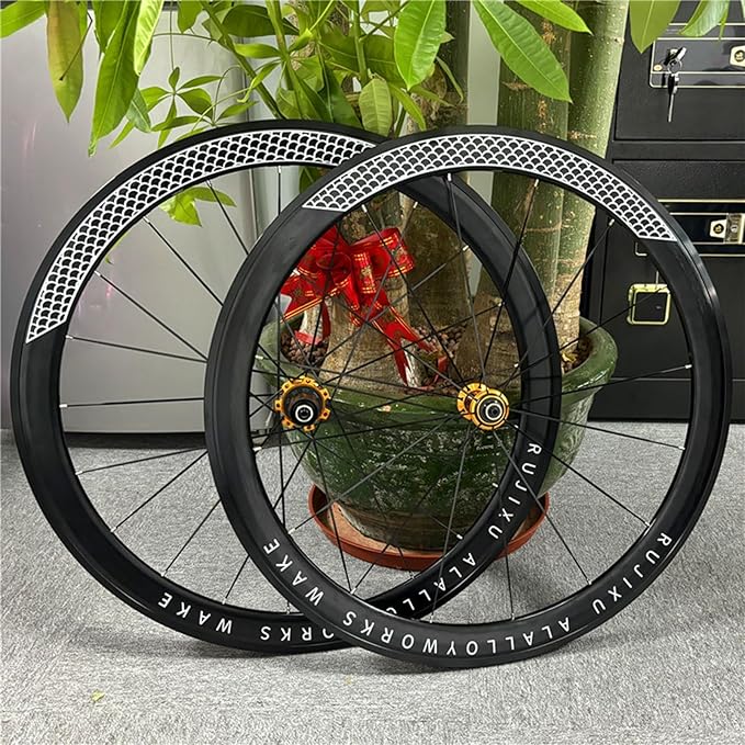 Road Bike Carbon Wheels 700C 30/40/50mm Double Layer Bike Rim Aluminum Alloy Quick Release C/V/Rim-Brake Bike Wheels 7-12 Speed Wheelsets