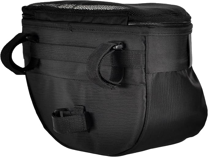 Kids Bike Basket,Durable Front Frame Bicycle & Scooter Basket Bag,Waterproof Fabric Bicycle Handlebar Bag for Boys, Girls, Toddlers with Zipper Mesh Lip (Tooth)