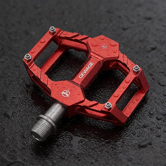 Mountain Road Bike Pedals -Bicycle Flat Pedals Aluminum 9/16" Sealed Bearing- Lightweight Platform for Road Mountain BMX MTB Bike Children's Bicycle