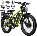 Apex 50 Electric Bike Dual Motor for Adults (CA Immediate-De'livery) 52V 25AH/48V 25AH, 26" Fat Tires Full Suspension 35MPH/100Mile, Hydraulic Brake