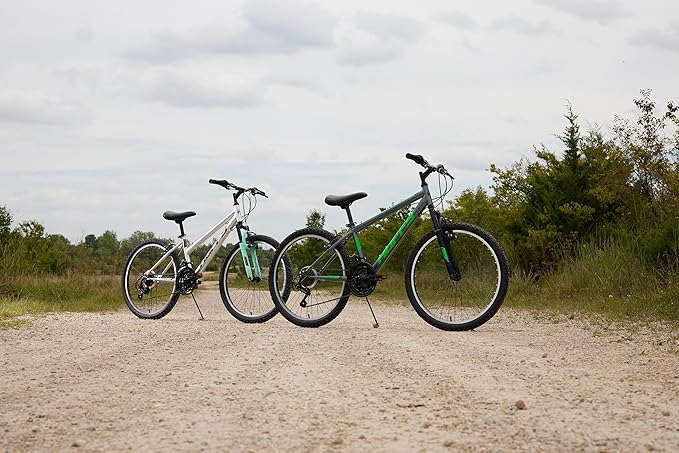 Huffy Stone Mountain Bike for Men and Women, 20”/24”/26”, 6-Speed (20”) or 21-Speed, Front or Dual Suspension (Varies), Multiple Colors, Adjustable Saddle, Shimano Equipped, All-Terrain Tires