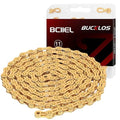 BUCKLOS 6/7/8/9/10/11/12 Speed Bike Chain, High Performance Lightweight Bicycle Chains for Road Bike/Mountain Bike/Ebike,Compatible with Shimano, SRAM, Campagnolo Silver/Gold