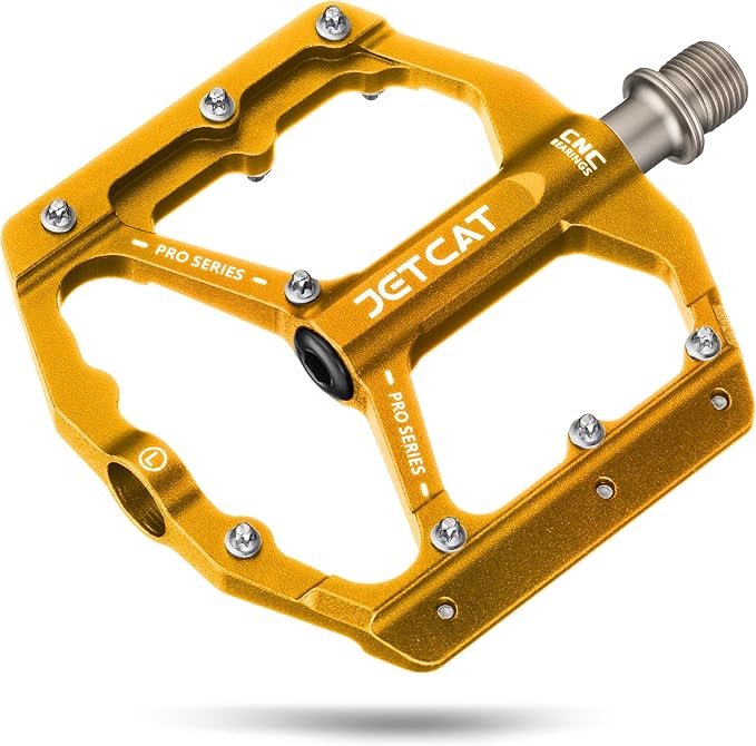 Mountain Bike Pedals Flat - MTB Pedals Flat, Bicycle Pedals, Road Bike Pedals, BMX Pedals, for BMX MTN Road Gravel EBike, Specialized Parts, Adults, Aluminum Metal Stamp 9/16"