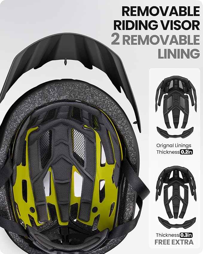 OutdoorMaster Gem Recreational MIPS Cycling Helmet - Two Removable Liners & Ventilation in Multi-Environment - Bike Helmet in Mountain, Motorway for Youth & Adult