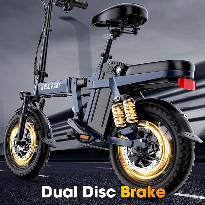 14" Folding Electric Bike for Adults, Peak 1500W Motor,20MPH Max Speed,48V 16Ah Removable Battery Electric Bike, 35/62Miles Max Range, UL 2849 Certified E Bike