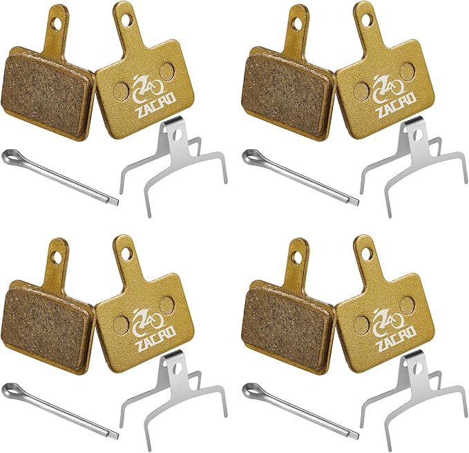 Zacro 2/4 Pairs Bike Brake Pads, Ceramic Bicycle Disc Brake Pads Fit for Tektro Shimano TRP Deore Br-M575 B01s Mt200 M525 M515 T615 T675 M505 M495 M486 M485, Mountain MTB Ebike Brake Pads Replacement
