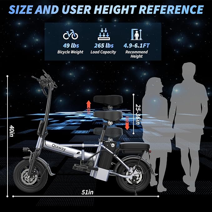 Electric Bike for Adults, 500W Folding Ebike 14" Adult Electric Bicycles, 48V 10.4Ah/15.6Ah Removable Battery, 28 Miles/38 Miles 22 MPH City Commuter Bicycle, Mini E Bikes for Adults and Teens