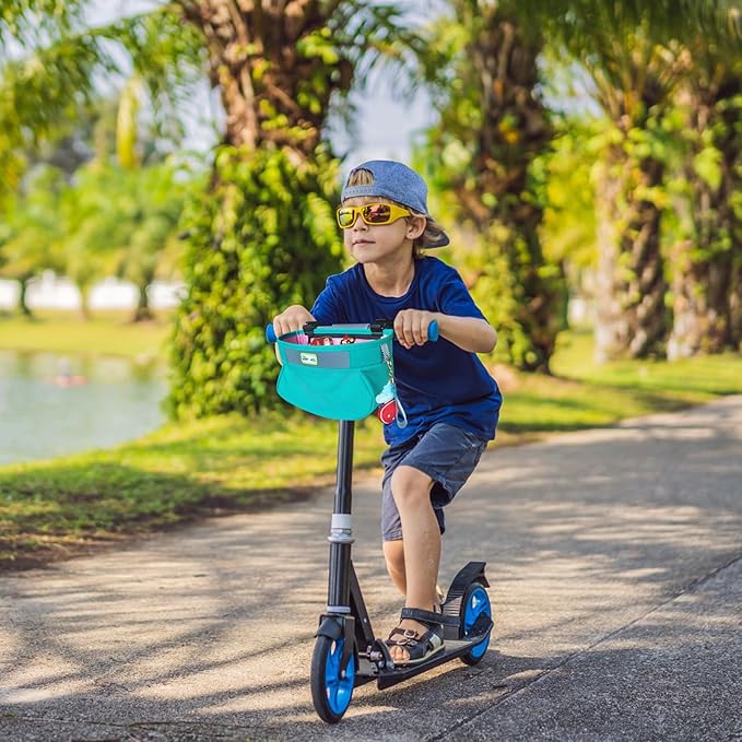 RAYMACE Kids Bike Basket,Children's Bike Basket Front,Waterproof Bicycle Basket Handlebar Bag for Girls,Boys Toddlers Bike or Scooter Accessories