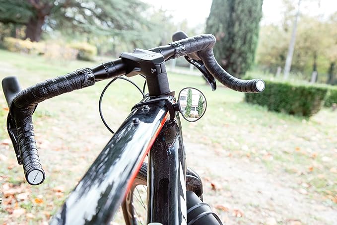 Zefal Spy 15 Mini Bike Mirror – Universal Clip-On Rearview Mirror, 15 cm2 Convex Chrome ABS, 360 Degrees Adjustable, Fits 22–86mm Frames & Handlebars, Lightweight 28g