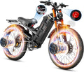 eAhora 5600W Romeo Pro 3 Dual Motor Electric Bike for Adults 50MPH, 60V70A, 26x4 Fat Tire Full Suspension All Terrain Ebike for Men Women, Up to 200 Miles for Snow Off-Road Commuter Mountain E-Bike