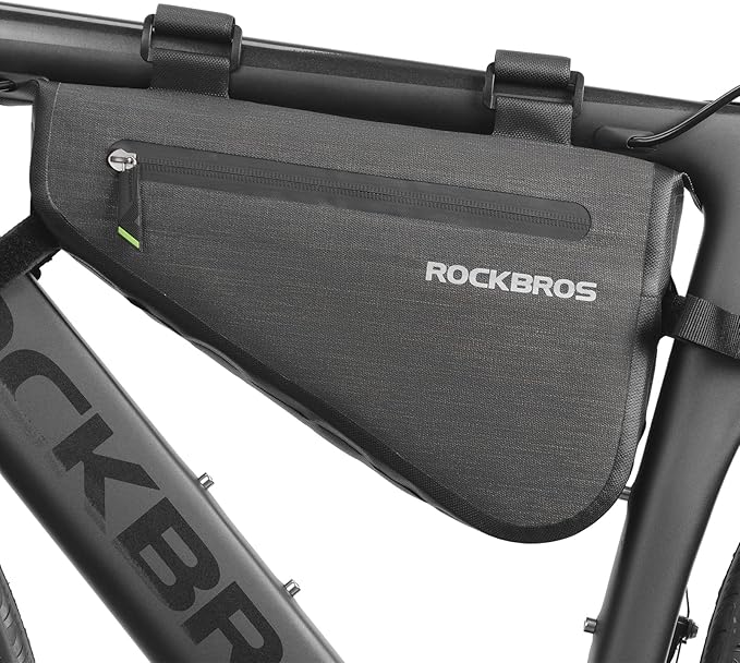 ROCKBROS 2.5L Bike Bicycle Frame Bag Waterproof Bikepacking Bike Bag Triangle Frame Bag Large Bike Storage Bag Under Frame