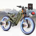 eAhora 2025 Latest Romeo Pro 3/2/Pro 5600W/50Mph 4000W/46Mph Dual Motor Electric Bike for Adults, 60V/80Ah 52V/70Ah 250+Miles Long Range Ebike 26''*4.0 Fat Tire Full Suspension Off-Road Ebike, UL2849