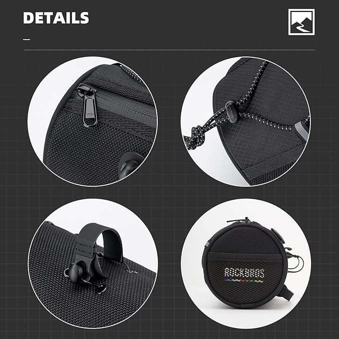 ROCKBROS ROAD TO SKY Bike Handlebar Bag Bicycle Front Bag Bag Storage Bag Lightweight & Sturdy Bicycle Handlebar bag for Road Mountain Bike 2L,Black