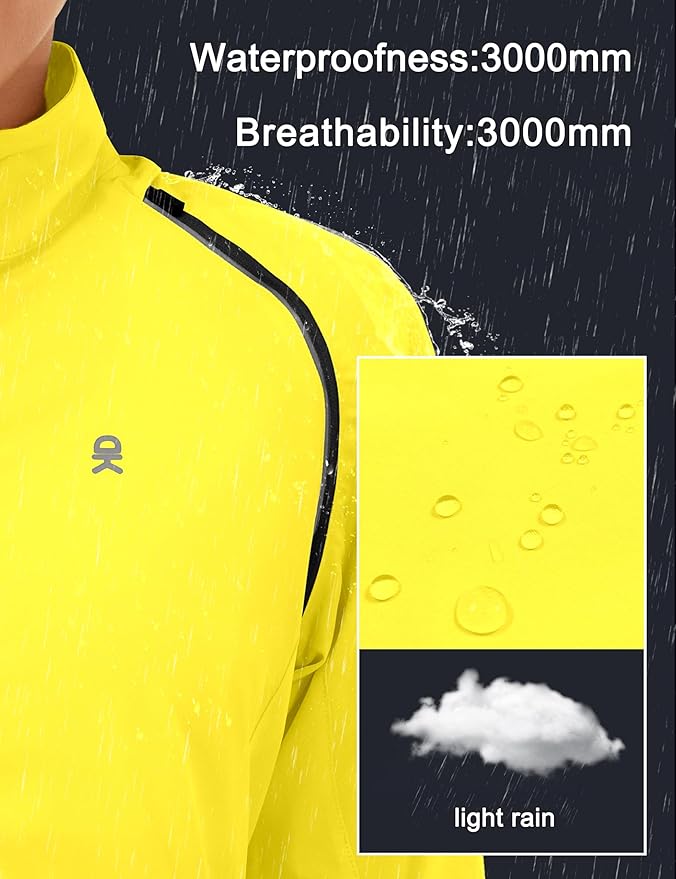 Little Donkey Andy Women's Lightweight Waterproof Cycling Jacket with Removable Sleeves for Biking Running Golf