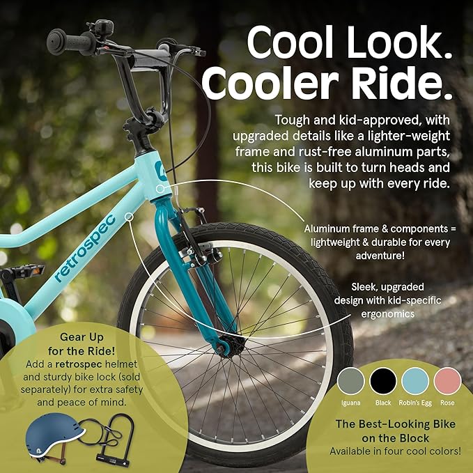 Retrospec Koda Plus Kids Bike for Boys & Girls Ages 6-8 Years - 20" Children's Bicycle, Adjustable Seat & Handlebars