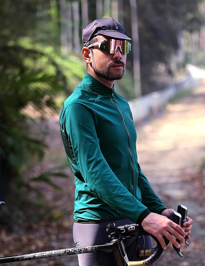 LAMEDA Cycling Jacket for Men Women, Windproof Lightweight Packable Cycling Windbreaker Bicycle Clothing Jacket