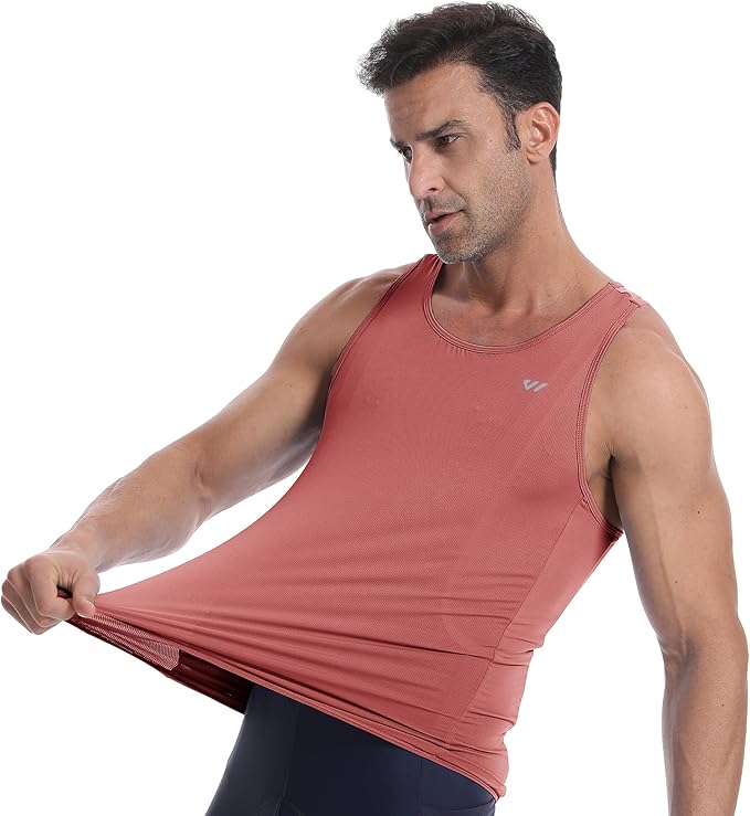 Lo.gas Sleeveless Cycling Jersey Men, Biking Base Layer Breathable and Lightweight with Back Pocket Sports Vest